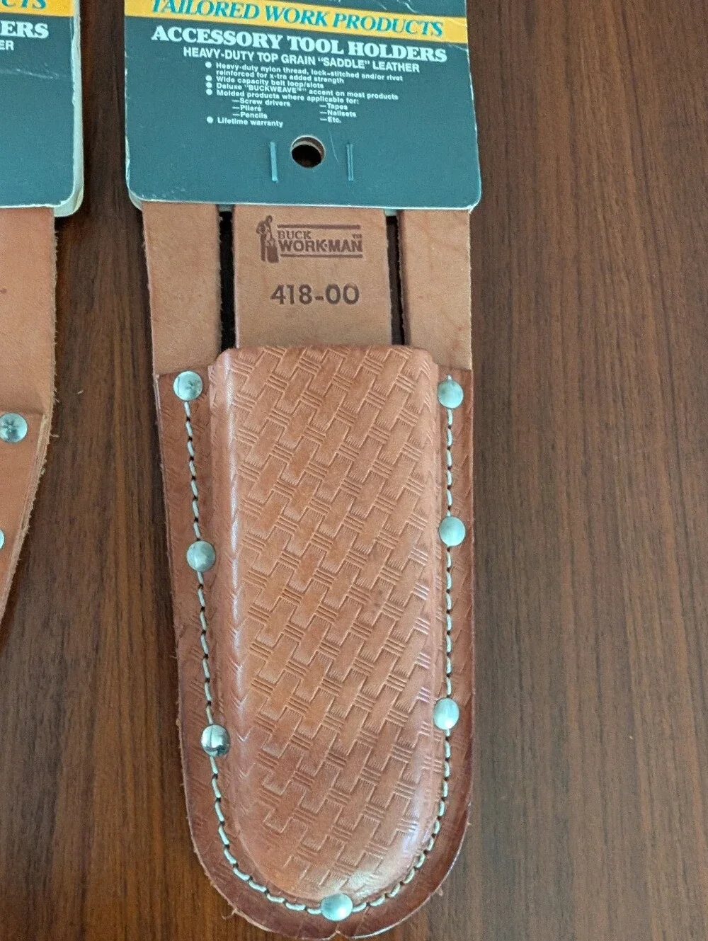 Buck Workman Leather Tool Holder Pair New Old Stock
